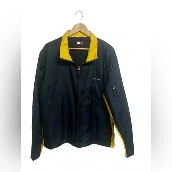 Vintage 90s Tommy Hilfiger Tommy Jeans Rain Jacket Windbreaker XL RARE - Picture 1 of 9